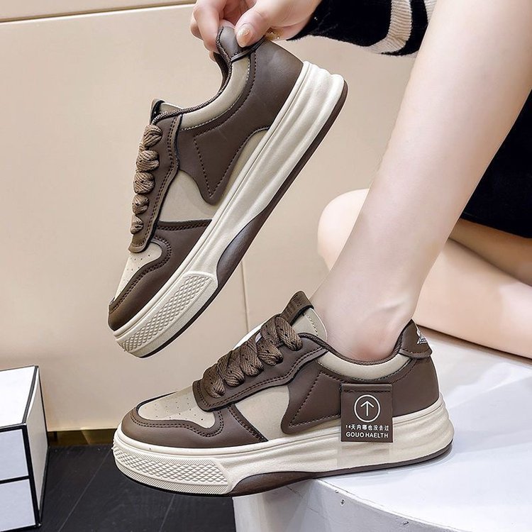 Niche Women's Shoes Platform Contrast Color Casual Shoes